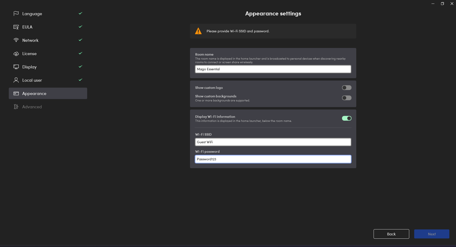 Mago Essential - Appearance Settings